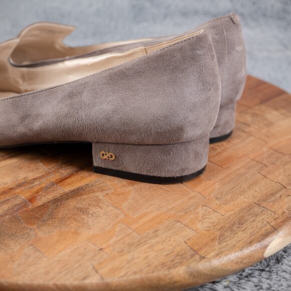 Cole Haan Shoes Womens 8 B Almond Toe Ballet Flats Comfort W05012 Beige Suede - Picture 4 of 7